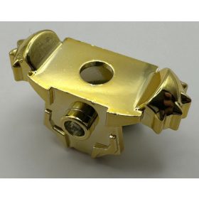   11098 Chrome Gold Minifigure Armor Breastplate with Shoulder Pads, Front Stud and 2 Back Studs Custom Chromed by BUBUL