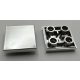 11203 Chrome Silver Tile, Modified 2 x 2 Inverted Custom Chromed By BUBUL
