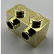 11211 | Chrome Gold Brick, Modified 1 x 2 with Studs on Side | Custom Chromed by Bubul