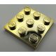 11212 Chrome GOLD Plate 3 x 3 Custom chromed by Bubul