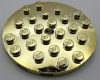 11213 | Chrome Gold Plate, Round 6 x 6 with Hole | Custom Chromed by BUBUL
