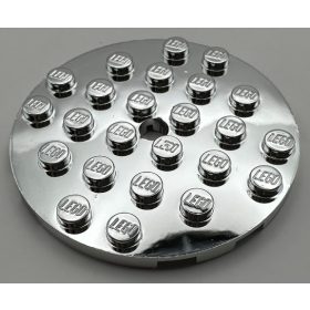   11213 | Chrome Silver Plate, Round 6 x 6 with Hole | Custom Chromed by BUBUL