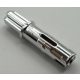 11214 Chrome Silver Technic, Axle 1 with Pin 3L with Friction Ridges Lengthwise Custom Chromed by BUBUL