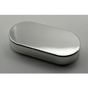   1126 Chrome Silver Tile, Round 1 x 2 Oval Custom Chromed by BUBUL