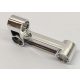 Chrome Silver Technic, Pin Connector Perpendicular 2 x 4 Bent  Part: 11455 or 29162 Custom Chromed by Bubul