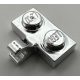 11476 Chrome Silver Plate, Modified 1 x 2 with Clip on Side (Horizontal Grip) 65458 Custom Chromed by Bubul