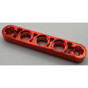   11478 Chrome RED Technic, Liftarm 1 x 5 Thin with Axle Holes on Ends  Part: 11478 Custom Chromed by BUBUL
