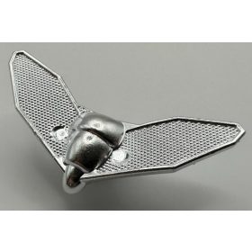   11599 Chrome  Silver Minifigure Wings with Neck Bracket Custom chromed by Bubul