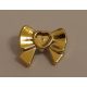 11618 Chrome Gold Friends Accessories Hair Decoration, Bow with Heart, Long Ribbon and Pin Custom Chromed by BUBUL