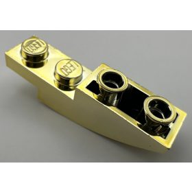  13547 Chrome Gold Slope, Curved 4 x 1 Inverted  Custom Chromed by BUBUL
