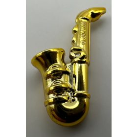   13808 Chrome Gold Minifig, Utensil Saxophone  Custom Chromed by BUBUL