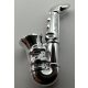 Chrome Silver Minifig, Utensil Saxophone  13808 Custom Chromed by BUBUL
