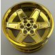 15038 Chrome GOLD Chrome  Wheel 56mm D. x 34mm Technic Racing Medium or 51150 Custom Chromed by Bubul  