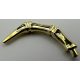15064 Chrome gold Appendage Bony Small with Bar End (Leg / Rib / Tail) Custom chromed by Bubul