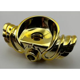   15086 Chrome Gold Minifigure Armor Shoulder Pads with Neck Protection, Front Stud and 2 Back Studs Custom Chromed by BUBUL