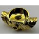15086 Chrome Gold Minifigure Armor Shoulder Pads with Neck Protection, Front Stud and 2 Back Studs Custom Chromed by BUBUL