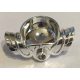 15086 Chrome Silver Minifigure Armor Shoulder Pads with Neck Protection, Front Stud and 2 Back Studs Custom Chromed by BUBUL