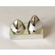 Chrome Silver Tile, Modified 1 x 2 with 2 Teeth Vertical 15209 Custom Chromed by BUBUL