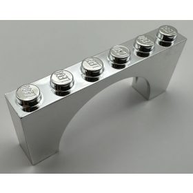   15254 | Arch 1 x 6 x 2 - Medium Thick Top without Reinforced Underside | Similar to: 3307, 12939 | Custom Chromed by Bubul