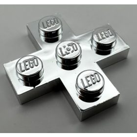   15397 | Chrome Silver Plate, Modified 3 x 3 Cross | Custom Chromed by Bubul