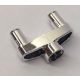 Chrome Silver Technic, Pin Connector 3L with 2 Pins and Center Hole  15461 Custom Chromed by BUBUL