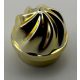 15470 Chrome Gold Plate, Round 1 x 1 with Swirled Top  Custom Chromed by BUBUL