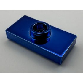   15573 Chrome Blue  Plate Modified 1 x 2 with 1 Stud (Jumper)  part 3794 similar mold type 15573 Custom chromed by Bubul