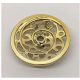 15744 Chrome Gold Wheel Wagon - Ornate Huge (43mm D.)  Custom chromed by Bubul