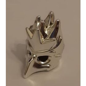   Chrome Silver Minifigure, Headgear Mask Bird (Phoenix)  16656 Custom Chromed by BUBUL