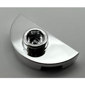   1745 Chrome Silver Plate, Round 1 x 2 Half with 1 Stud (Jumper)  Custom Chromed by BUBUL