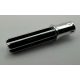 18651 Chrome Silver Technic, Axle Pin 3L with Friction Ridges Lengthwise and 2L Axle Custom Chromed by BUBUL