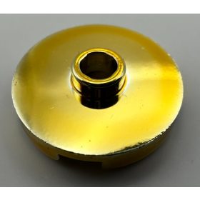   18674 Chrome Gold Tile, Round 2 x 2 with Open Stud  18674 Custom Chromed by BUBUL