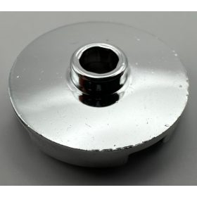   18674 Chrome Silver Tile, Round 2 x 2 with Open Stud  18674 Custom Chromed by BUBUL