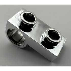   18677 Chrome Silver Plate, Modified 1 x 2 with Pin Hole on Bottom  or 28809  Custom Chromed by BUBUL