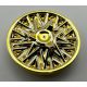 1872 Chrome Gold Wheel Cover Thin Spoke and Spinner - for Wheel 18976 or 100729 Custom Chromed by BUBUL