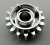 18946 Chrome Silver Technic, Gear 16 Tooth with Clutch on Both Sides  chromed by Bubul