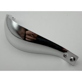   18969 Chrome Silver Panel 4 x 4 x 13 Curved Tapered with Clip at Each End little bubbles occur   Custom Chromed by BUBUL