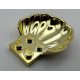 18970 Chrome Gold Clam / Scallop Shell with 4 Studs Custom chromed by Bubul