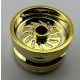 18976 Chrome Gold Wheel 18mm D. x 12mm with Axle Hole and Stud  Custom Chromed by BUBUL