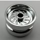 18976 Chrome Silver Wheel 18mm D. x 12mm with Axle Hole and Stud  Custom Chromed by BUBUL