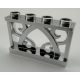 Chrome Silver Fence 1 x 4 x 2 Ornamental with 4 Studs  19121  Custom Chromed by BUBUL