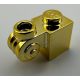 20310_Chrome GOLD Brick, Modified 1 x 1 with Scroll with Open Stud  20310 Custom Chromed by BUBUL