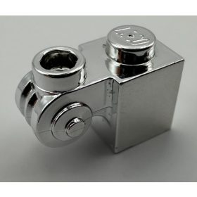   20310_Chrome Silver Brick, Modified 1 x 1 with Scroll with Open Stud  20310 Custom Chromed by BUBUL