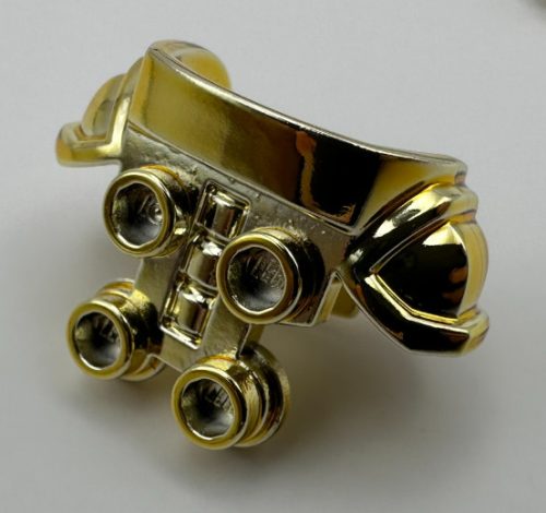 22402 Chrome GOLD Minifigure Armor Breastplate with Shoulder Pads Large, Pentagonal Cutout and 4 Studs on Back Custom Chromed by BUBUL