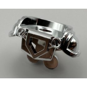   22402 Chrome Silver Minifigure Armor Breastplate with Shoulder Pads Large, Pentagonal Cutout and 4 Studs on Back Custom Chromed by BUBUL