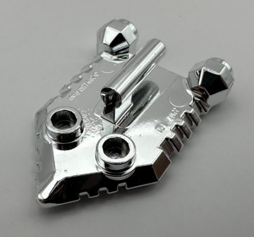 22408 Chrome Silver Minifigure, Shield Pentagonal Custom chromed by Bubul