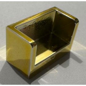   23969 Chrome Gold Panel 1 x 2 x 1 with Rounded Corners and 2 Sides or 35387 35391 Custom Chromed by BUBUL