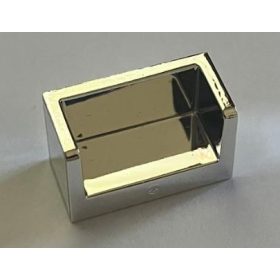   23969Chrome Silver Panel 1 x 2 x 1 with Rounded Corners and 2 Sides or 35387 35391 Custom Chromed by BUBUL