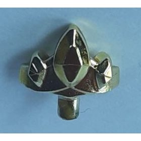   23988 Chrome Gold Minifigure, Crown Tiara, 3 Points  Custom Chromed by BUBUL