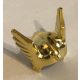 24088 Chrome Gold Minifigure, Headgear Helmet with Wings and Eagle Head Custom Chromed by BUBUL